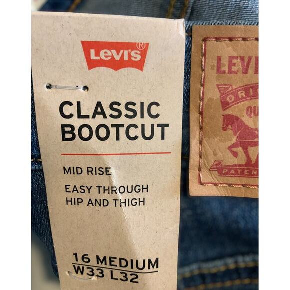 Levi's Sculpt Women's Classic Bootcut Jeans Blue Andromeda Plus Size 16 W33XL32 - Picture 7 of 10